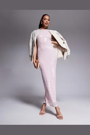 Rare Fashion London exclusive sequin racerneck maxi dress in