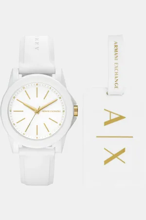 Armani Exchange Womens ladybanks watch and luggage tag gift set AX7126