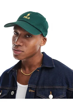 Ralph Lauren Gold logo twill baseball cap in dark