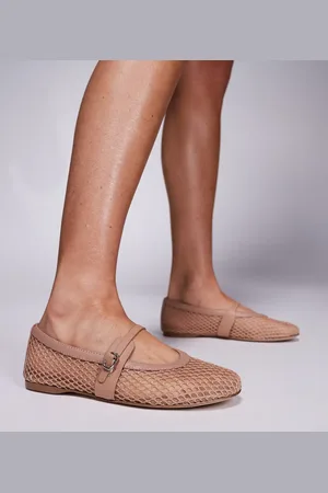 Steve Madden Rejoice-M mesh ballet flats in beige