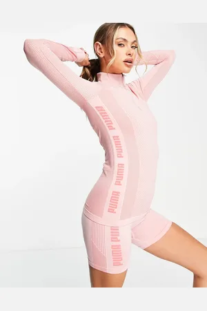 PUMA Training Evoknit seamless 1/4 zip top in soft