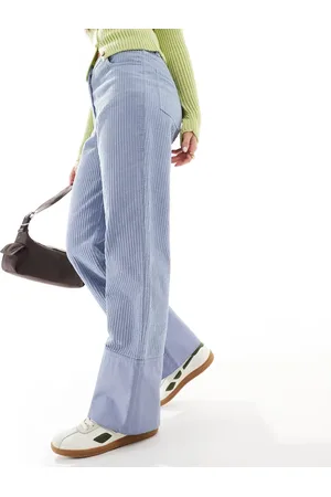 ASOS Mixed fabric cord trousers in