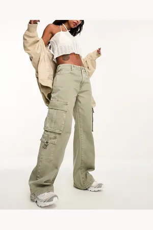 ASOS Ultimate cargo jean in washed khaki