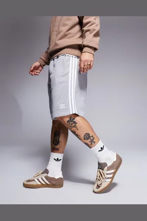 adidas Three stripe shorts in heather