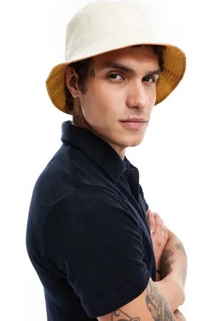 ASOS Reversible bucket hat with ombre print in ecru