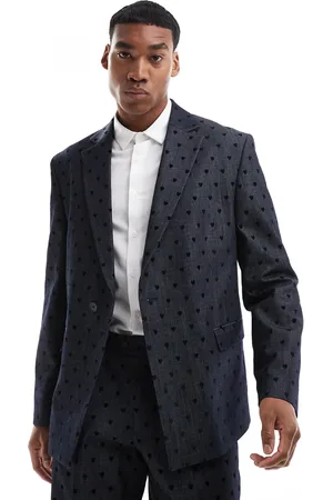Viggo Eriksen suit jacket in in denim heart co-ord