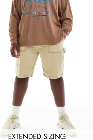 ASOS Cargo short with contrast stitch in beige