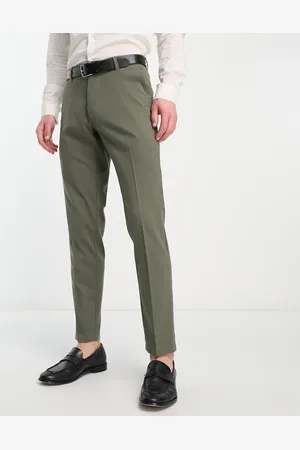 New Look Slim suit trousers in dark khaki