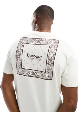 Barbour Thornley relaxed back graphic t-shirt in off