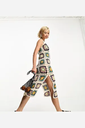 Reclaimed Limited edition crochet midi dress in