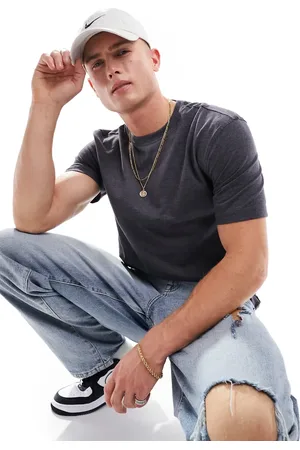 River Island Standard fit t-shirt in dark marl