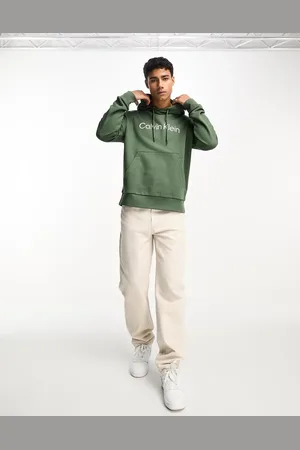 Calvin Klein Hero logo comfort hoodie in khaki