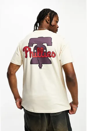47 Brand Philadelphia Phillies t-shirt in off with chest and back print