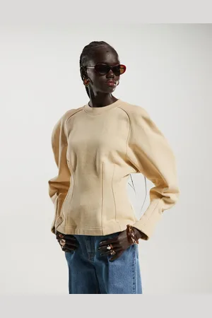 & OTHER STORIES Volume sleeve sweatshirt with corset detail in light
