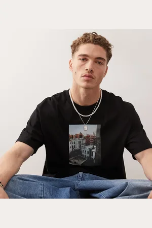 COLLUSION Front city graphic t-shirt in with back print