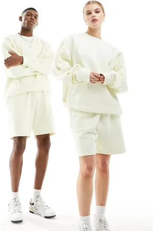 Weekday Unisex co-ord jersey shorts in pale exclusive to ASOS