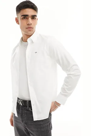 Calvin Klein Poplin stretch slim shirt in