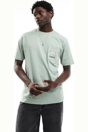 Parlez Embroidered logo short sleeve t-shirt in sage