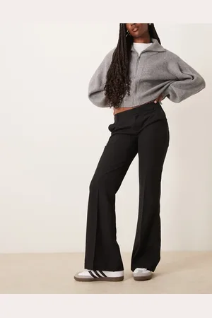 Gina Tricot Tailored low waist relaxed bootcut trousers in