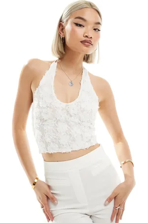The Kript Halter neck rose top in
