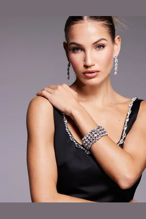 ASOS Bangle bracelet with all over crystal design in tone