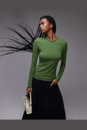 Topshop Soft long sleeve jersey top in