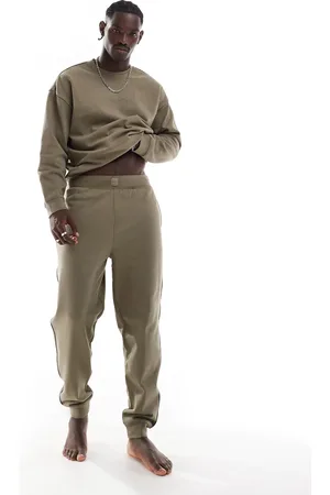 Calvin Klein Tonal Logo lounge jogger in olive