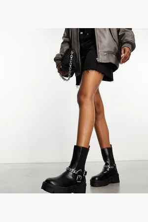 Raid Greta chunky low ankle boot with hardware in