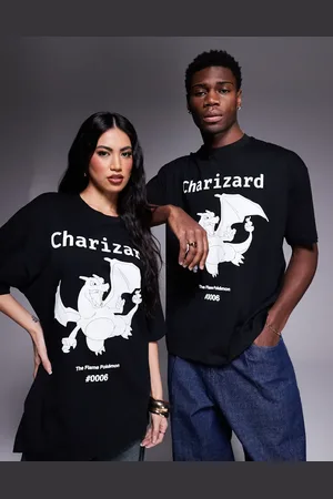 ASOS Pokemon unisex oversized t-shirt with Charizard prints in