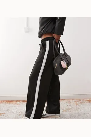 Noisy May Wide leg jogger with side stripe in