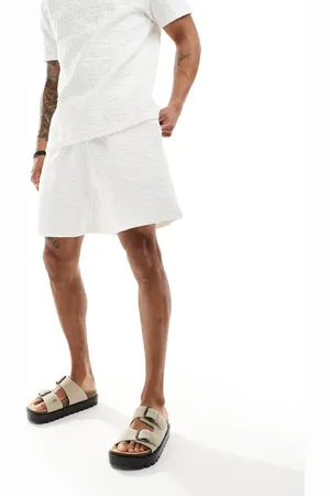 ASOS Oversized texture shorts in white