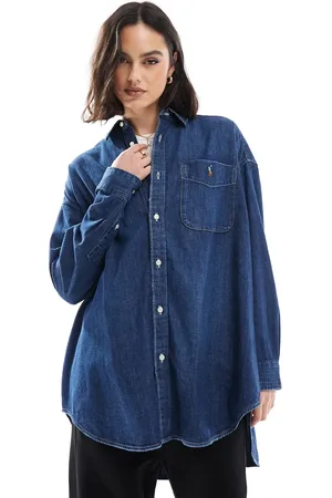 Ralph Lauren Oversized denim shirt in dark