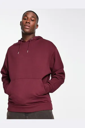 ASOS Oversized hoodie in burgundy