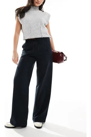 Stradivarius Pull on trouser in pinstripe