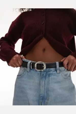 MANGO Round buckle belt in