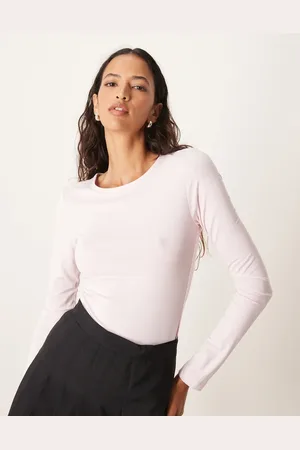 Gina Tricot Soft Touch jersey long sleeve top with round neck in