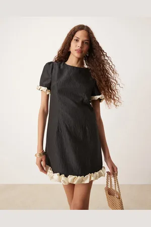 Sister Jane Contrast bubble mini dress in