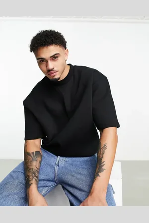 ASOS Heavyweight oversized short sleeve sweatshirt in