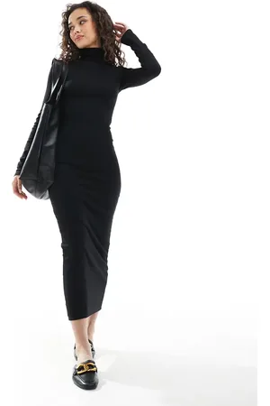 Pull&Bear Long sleeve midaxi dress in