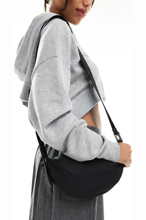 AllSaints Half Moon nylon crossbody bag in