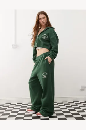 COLLUSION Retro style fleece relaxed jogger co-ord