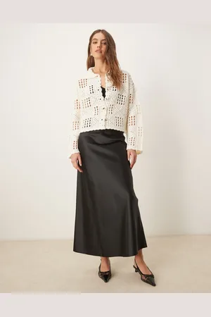 Miss Selfridge Satin maxi skirt in