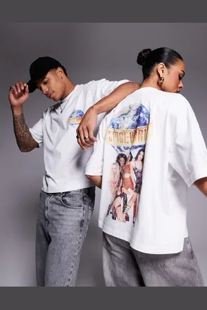 ASOS Unisex boxy oversized license t-shirt with The Spice Girls Spice World prints in