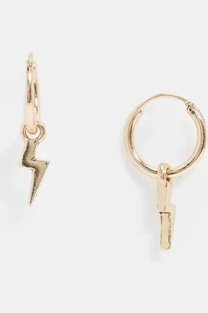 Classics 77 Hoop earrings with lightning bolt charms in
