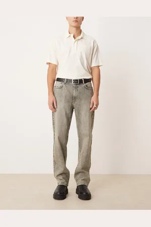 ASOS Straight fit jeans in with green tint in