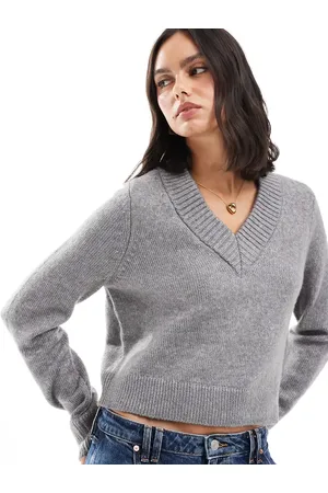 ASOS Crop v neck jumper in
