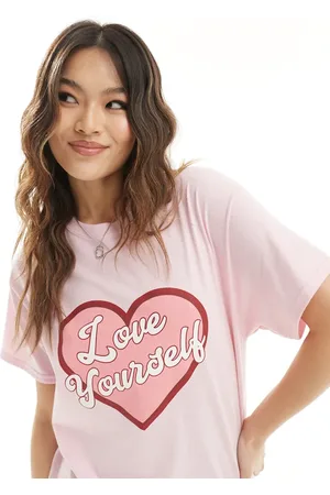 In The Style Love Yourself heart slogan t-shirt in