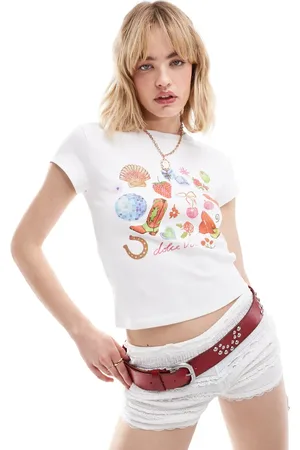 Reclaimed Baby t-shirt with cowboy graphics in