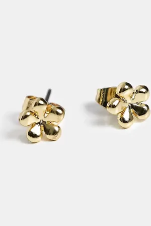 Pieces® 18k plated flower studs in