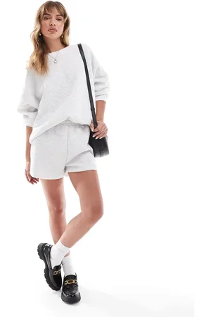 ASOS Quilted sweat shorts co-ord in marl